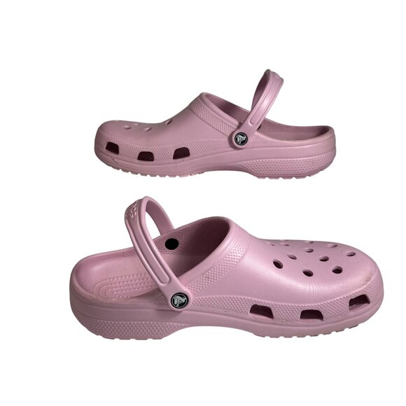 Classic Pink Crocs Clogs Size M 13 Lightweight Slip-On Comfort Shoes - Picture 1 of 11